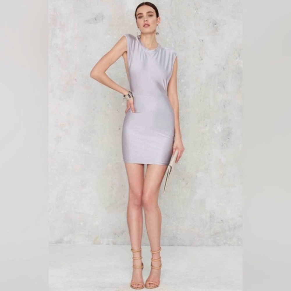 [SOLD] Rehab Silver Body-con Dress